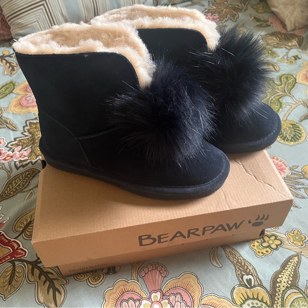BearPaw Navy boots-Size 7